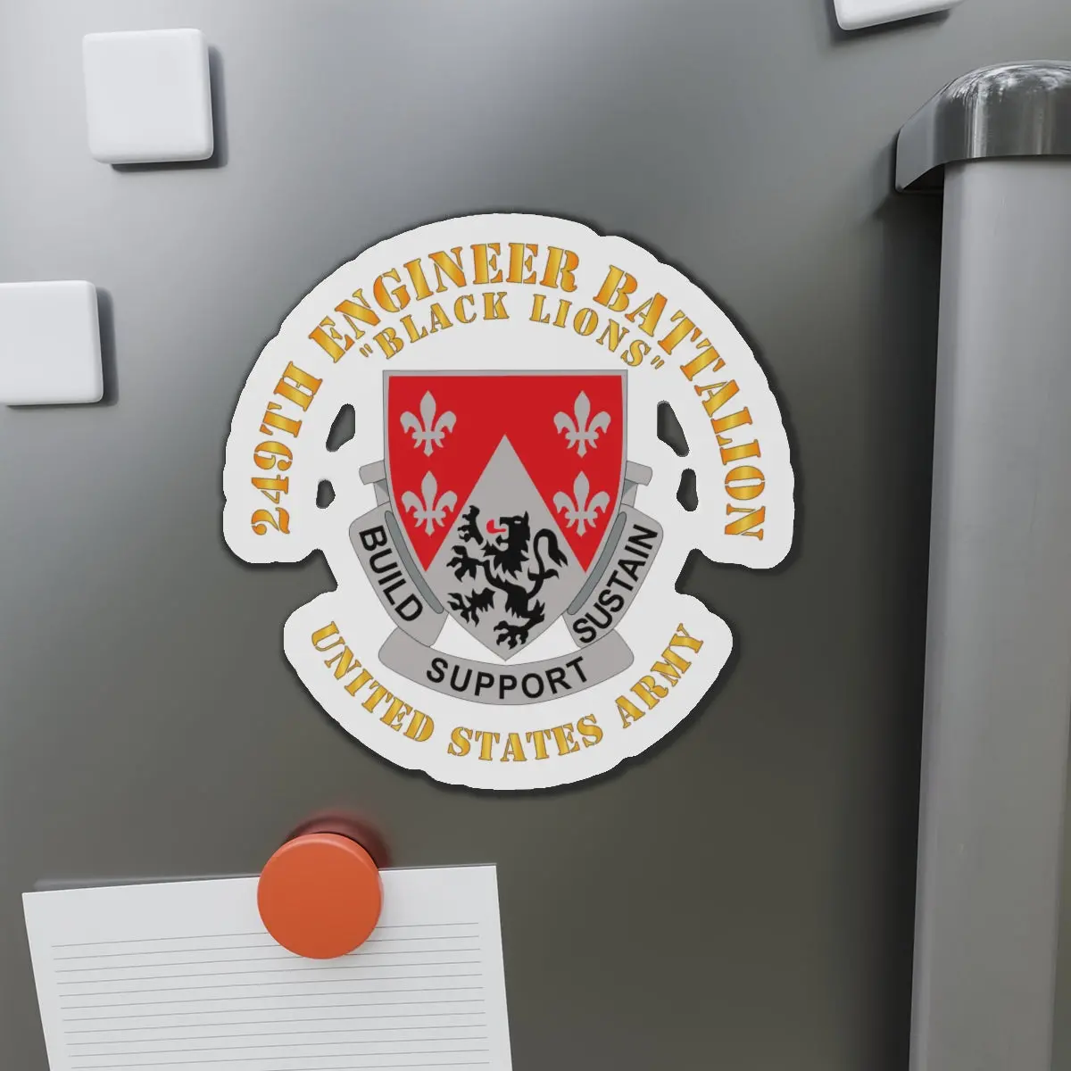Die-Cut Magnets -Ssi - Army - Dui - 249Th Engineer Battalion 1