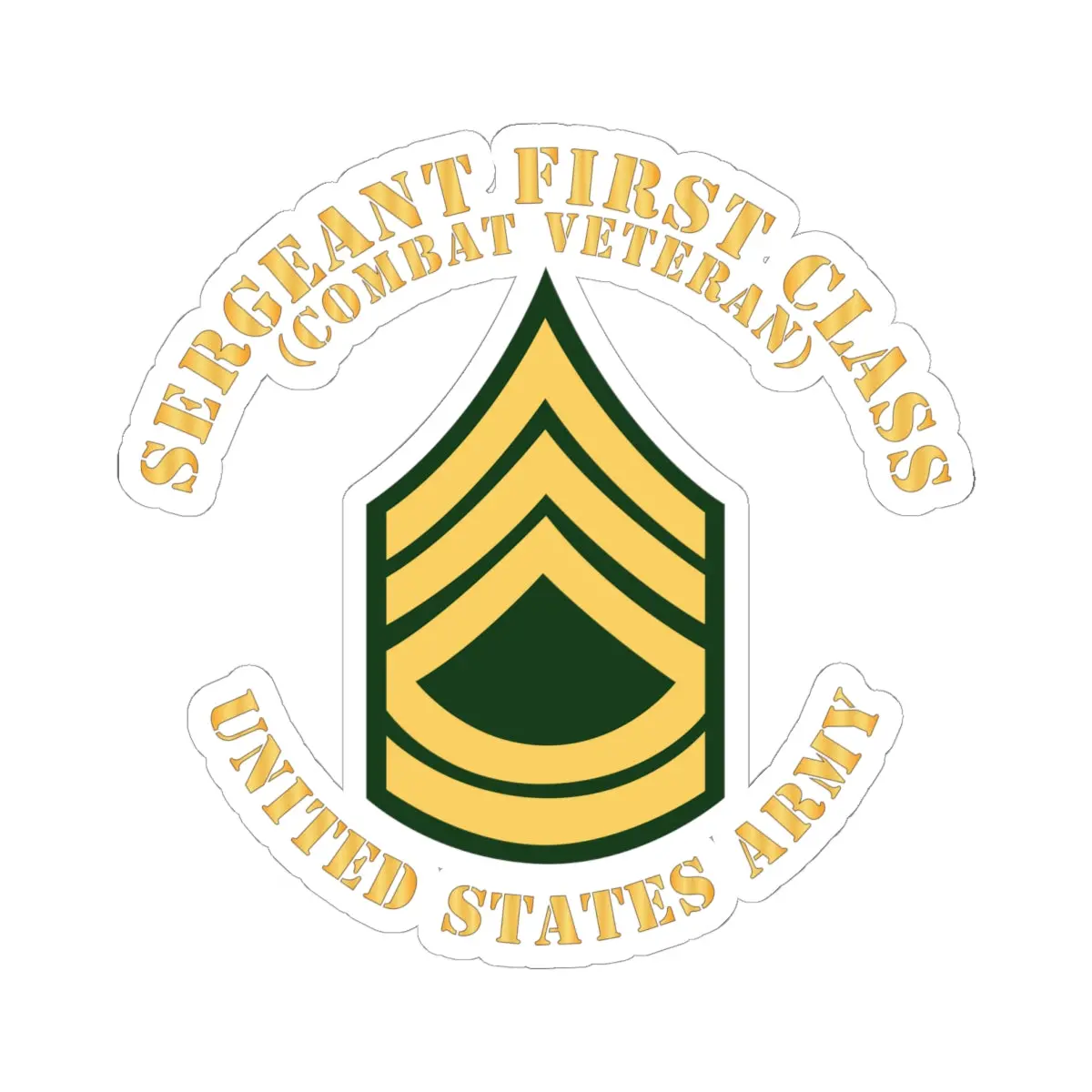 Kiss-Cut Stickers - Army - Sergeant First Class - Sfc - Combat Veteran - Flat X 300 1