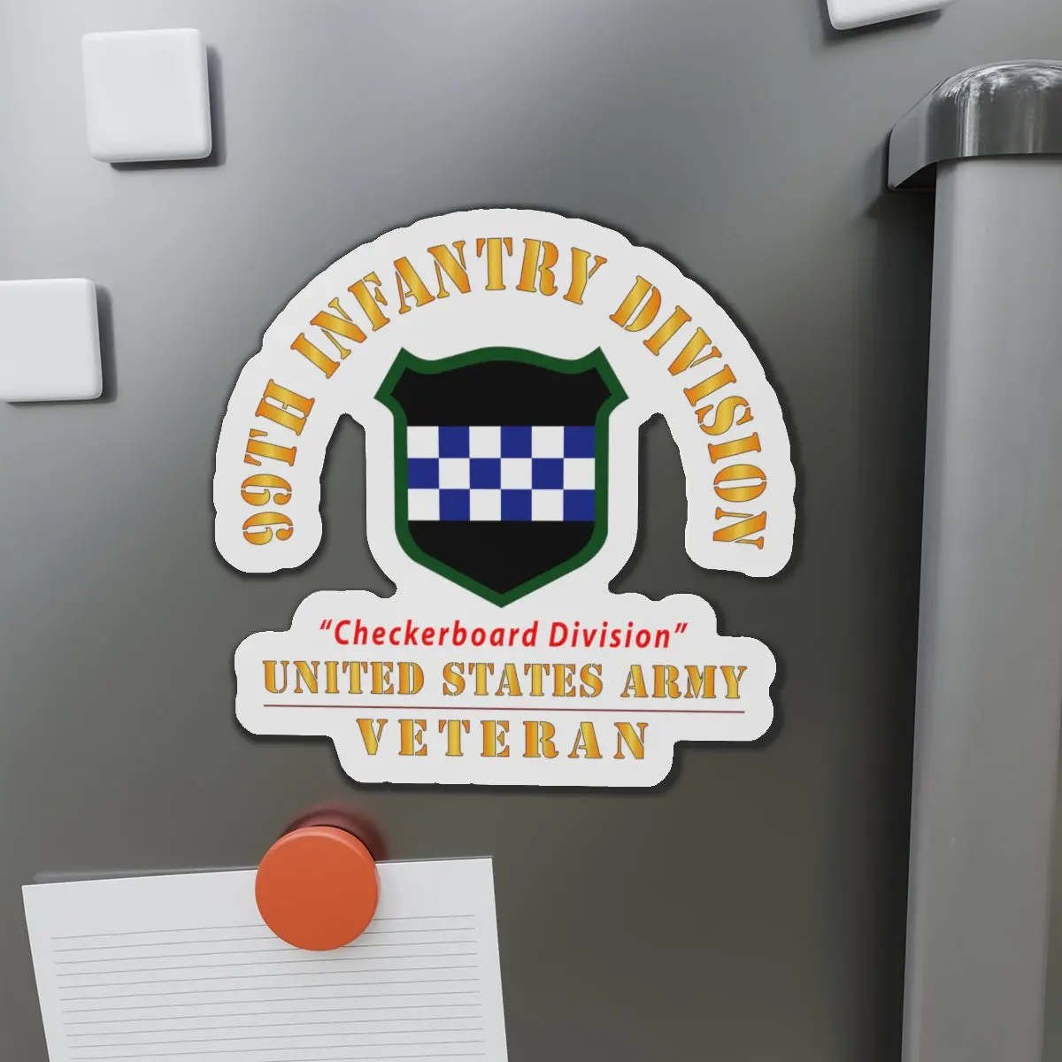 Die-Cut Magnets - Army - Ssi - 99Th Infantry Division - Checkerboard Division - Us Army Veteran X 300 1