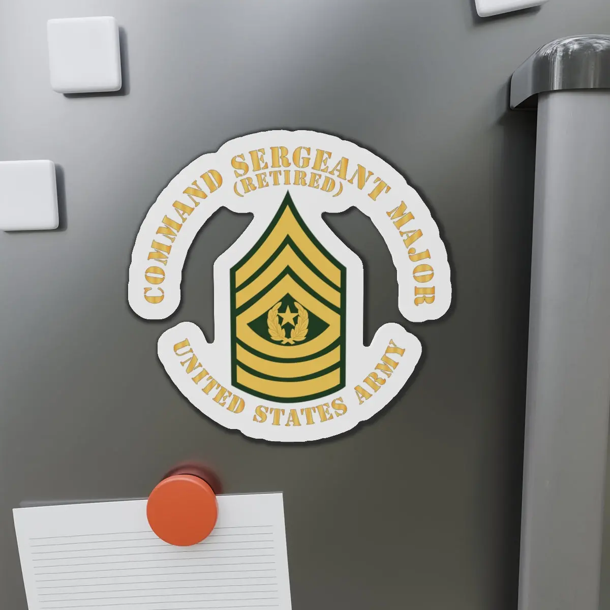 Die-Cut Magnets -Ssi -Army - Command Sergeant Major - Csm - Retired - Flat X 300 1
