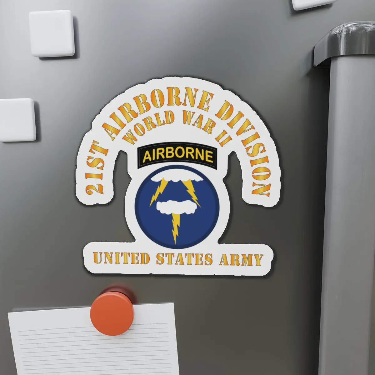 Die-Cut Magnets - Army - Ssi - 21St Airborne Infantry Division  - Wwii - Us Army X 300 1
