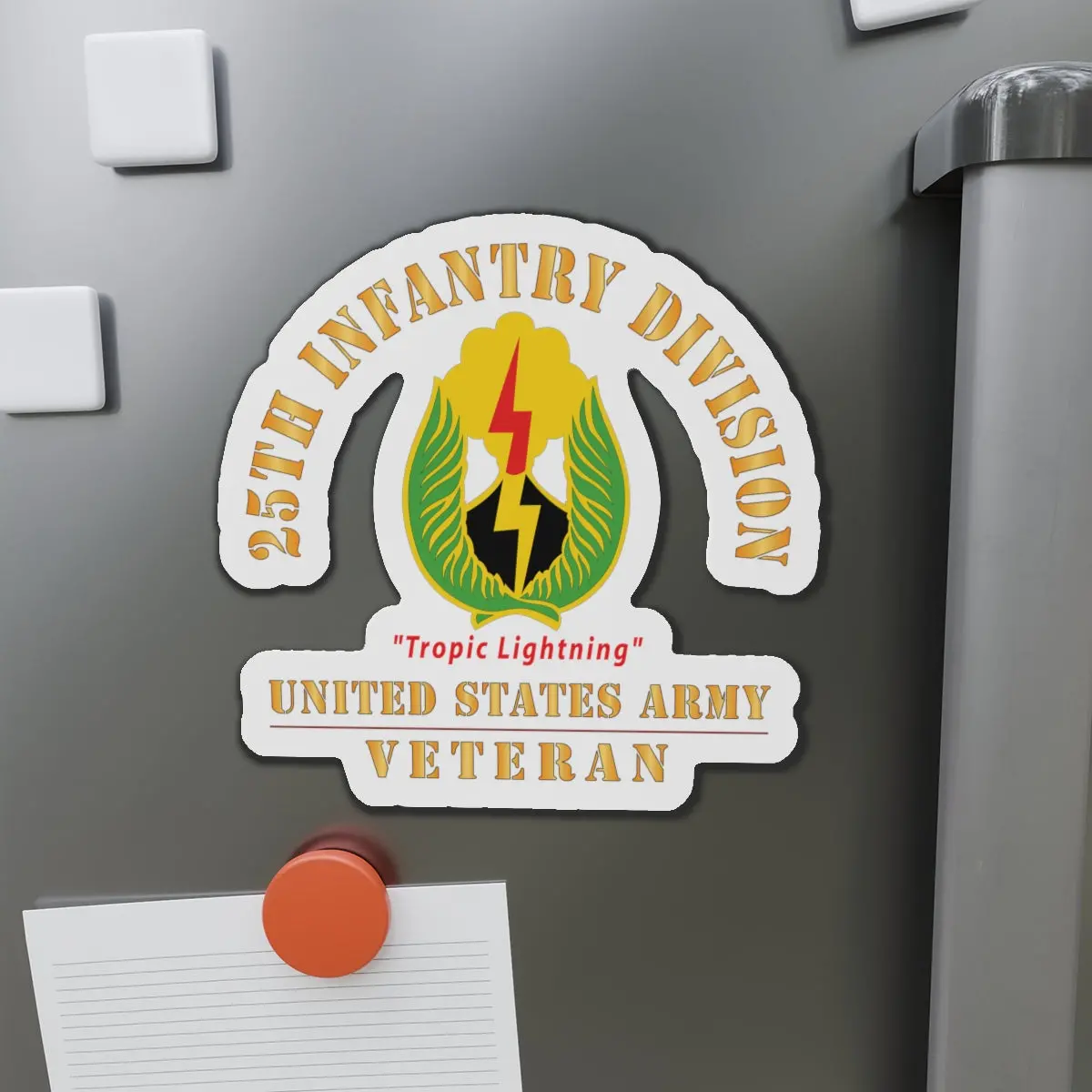 Die-Cut Magnets - Army - Dui - 25Th Infantry Division - Tropic Lightning - Us Army Veteran X 300 1