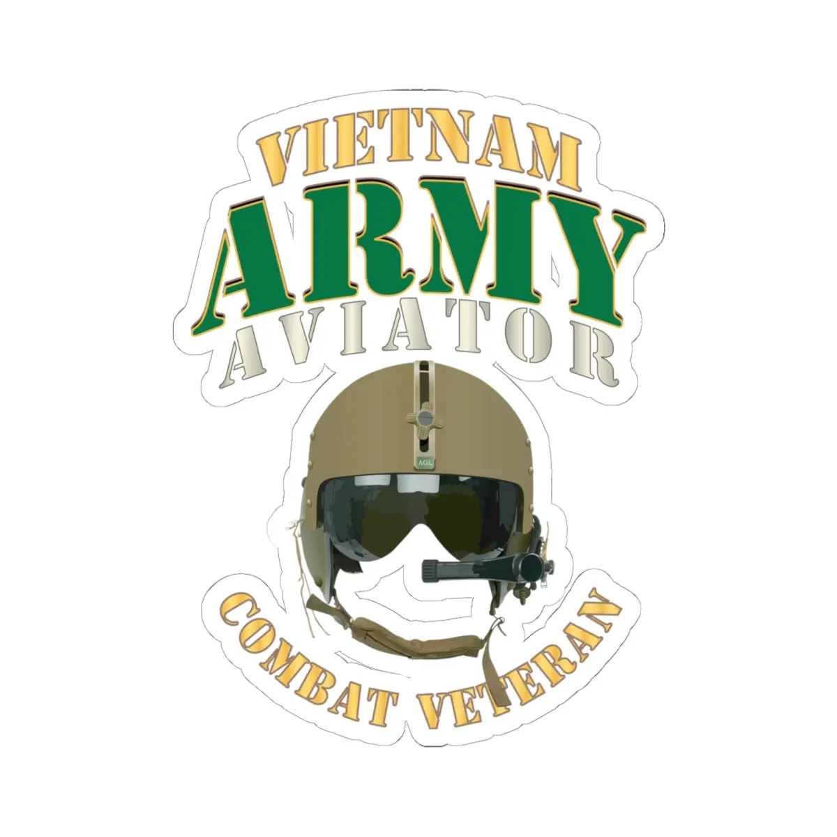 Kiss-Cut Stickers - Army - Army -  Aviator - Vietnam - Combat Vet X 300 1
