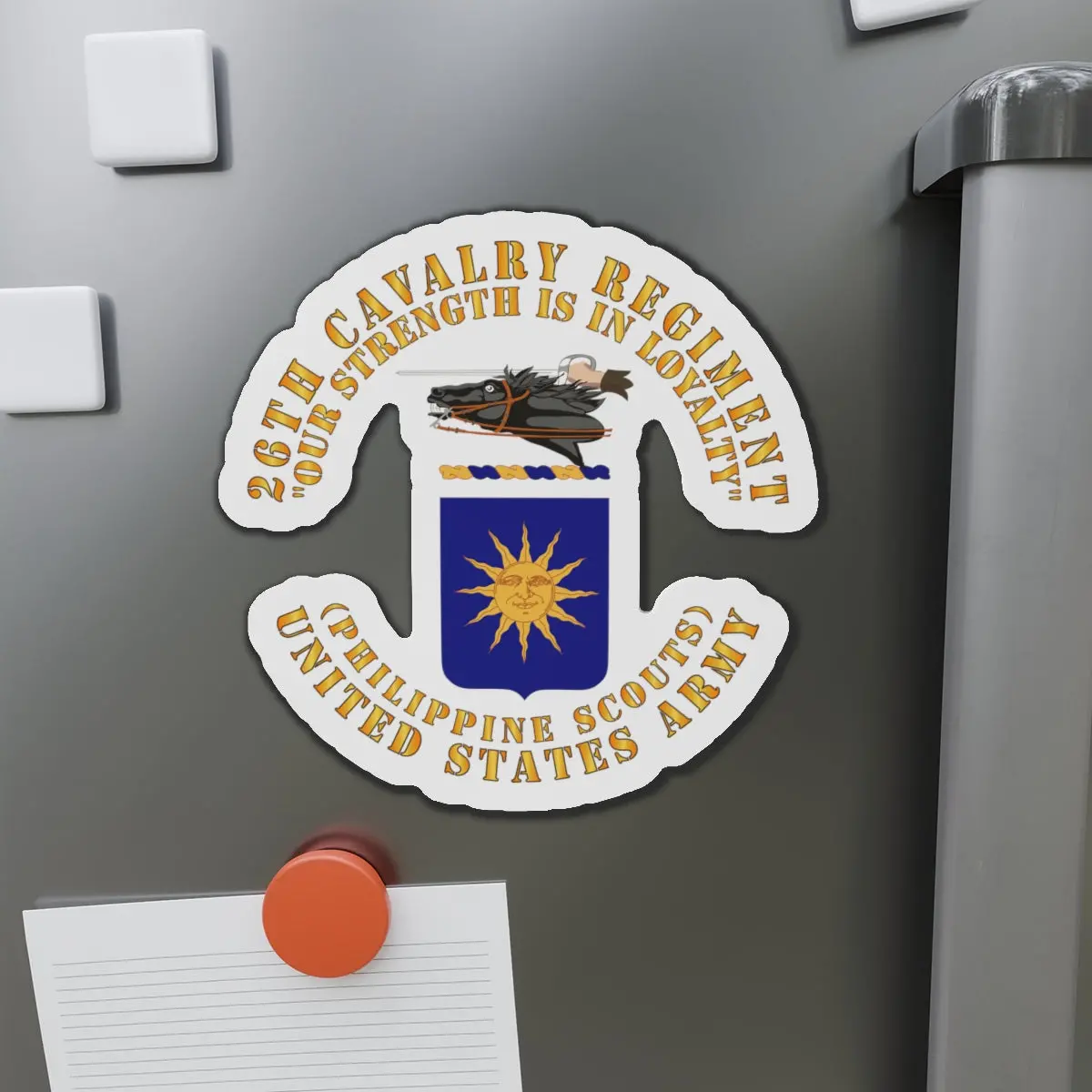 Die-Cut Magnets - Army - Coa - 26Th Cavalry Regiment (Philippine Scouts)  - Our Strength 1