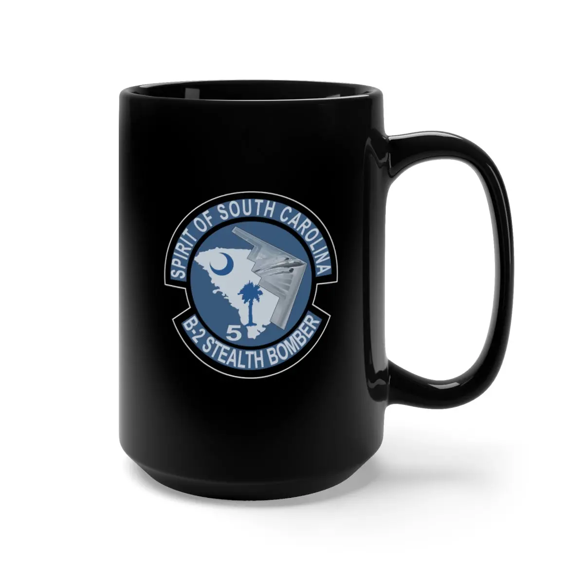Black Mug 15Oz - Usaf - B2 - Spirit Of South Carolina Stealth Bomber Wo Txt X 300 2