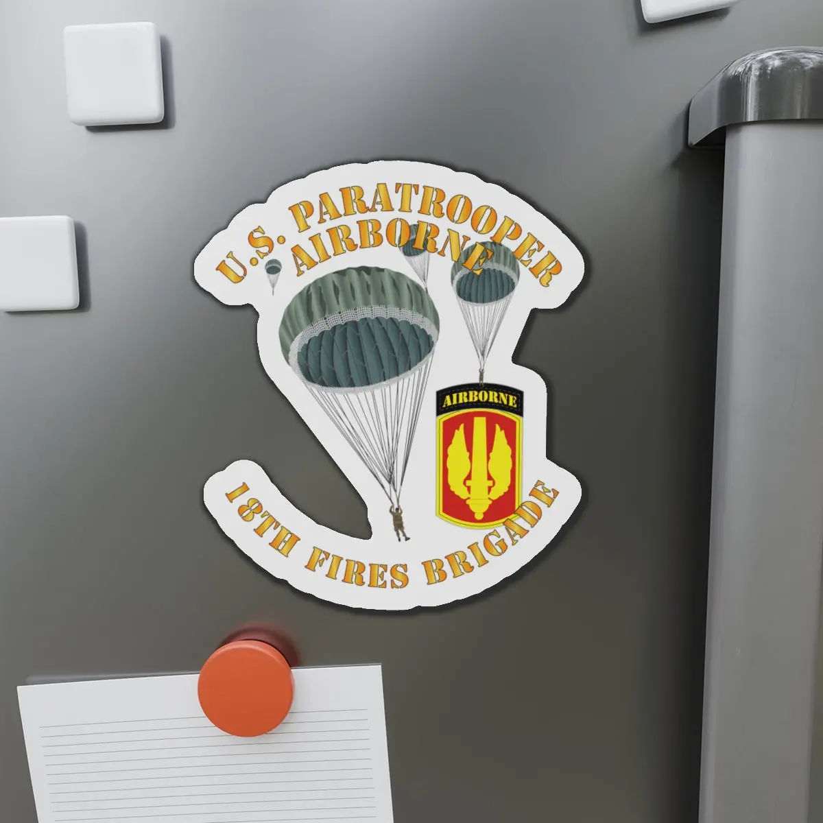 Die-Cut Magnets - Army - Us Paratrooper - 18Th Fires Brigade 1