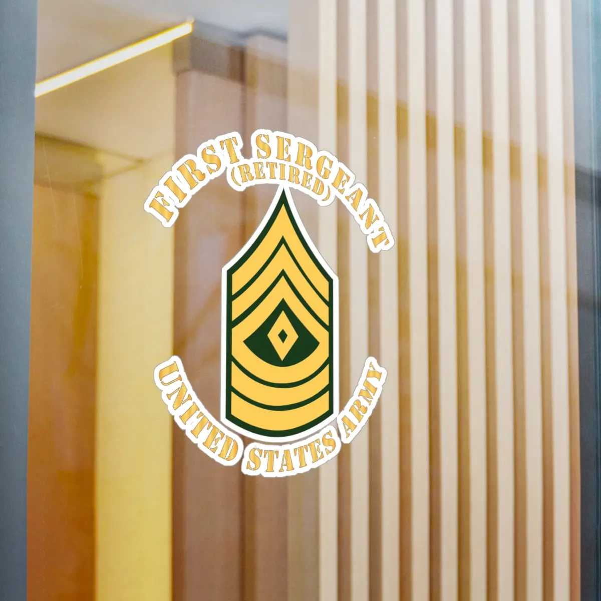 Kiss-Cut Vinyl Decals - Army - First Sergeant - 1Sg - Retired - Flat X 300 1