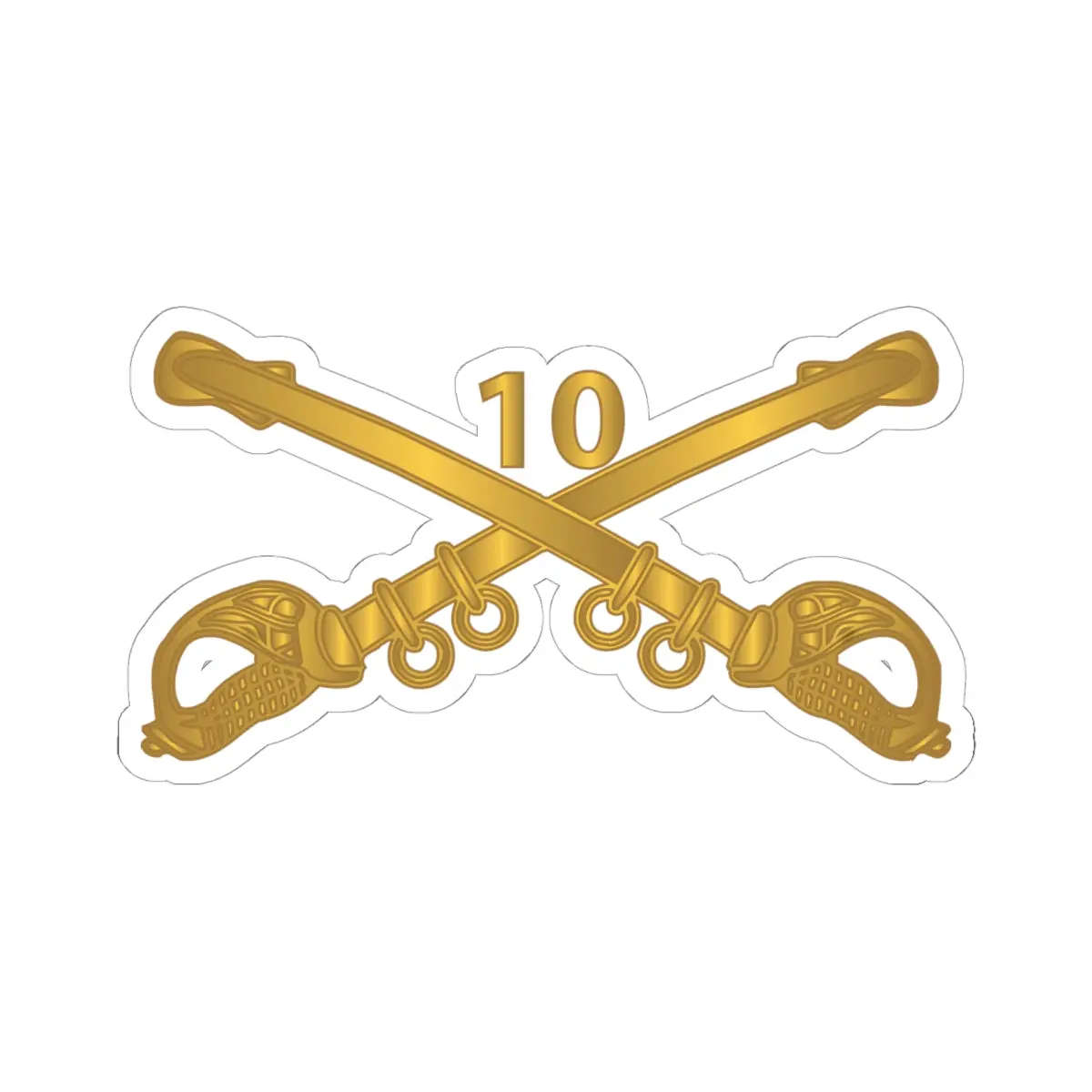 Kiss-Cut Stickers - Army - 10Th Cavalry Branch Wo Txt 1