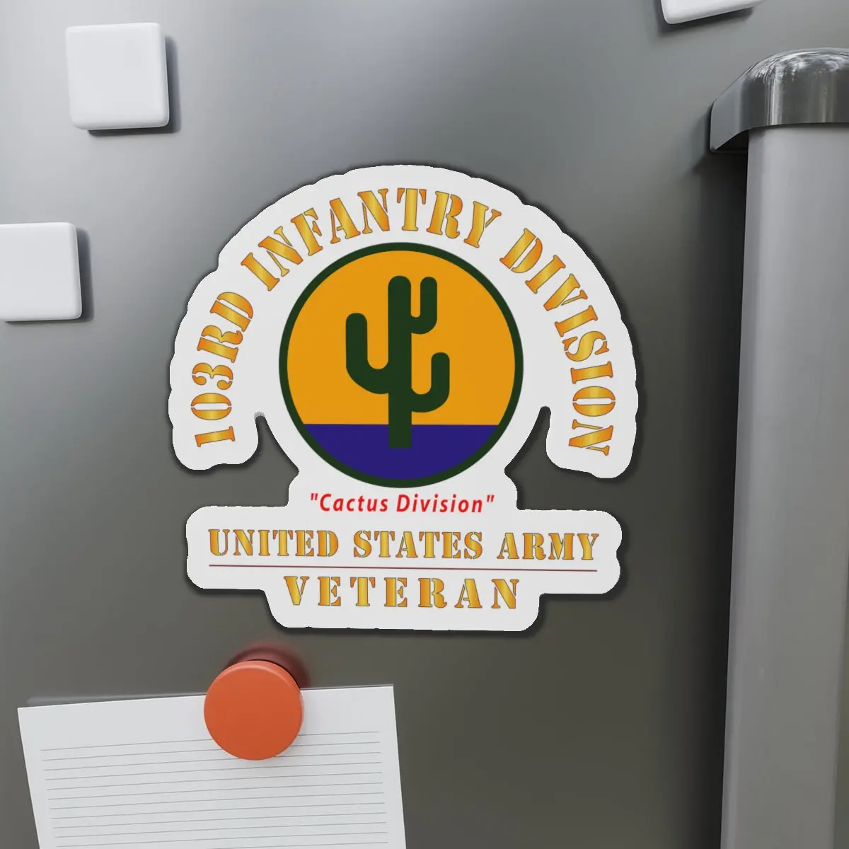Die-Cut Magnets - Army - Ssi - 103Rd Infantry Division - Cactus Division - Us Army Veteran X 300 1