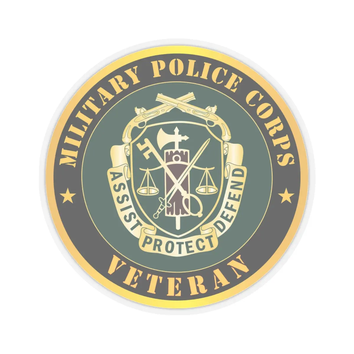 Kiss - Cut Stickers - Army - Military Police Corps Regimental Crest - Veteran X 300 2