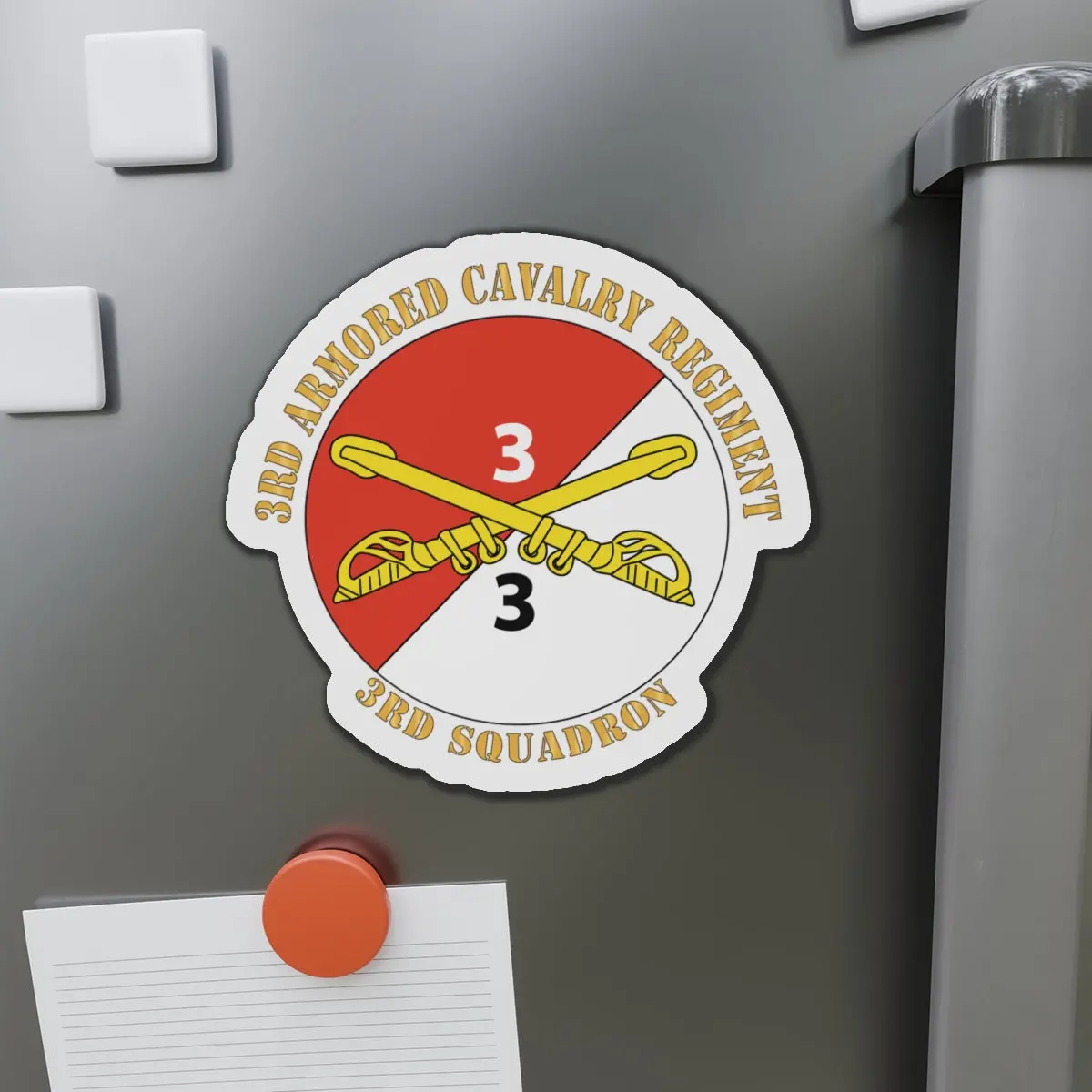 Die-Cut Magnets -Ssi -Army - 3Rd Squadron - 3Rd Armored Cavalry Regiment With Text X 300 1