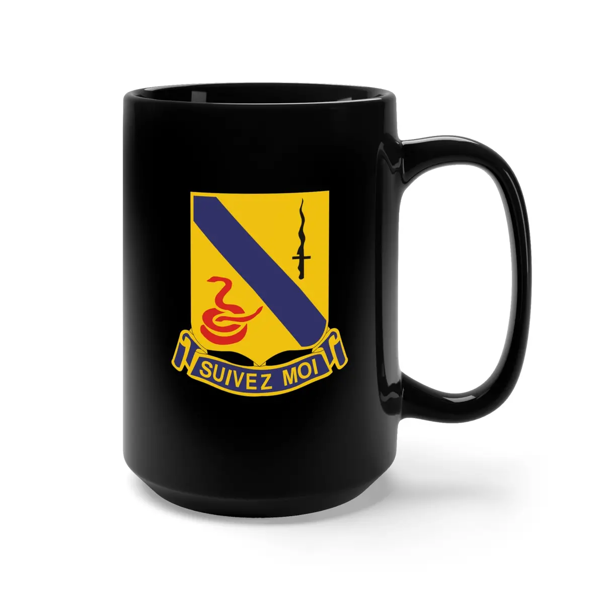 Black Mug 15Oz - Army - 14Th Cavalry Regiment Wo Txt 2