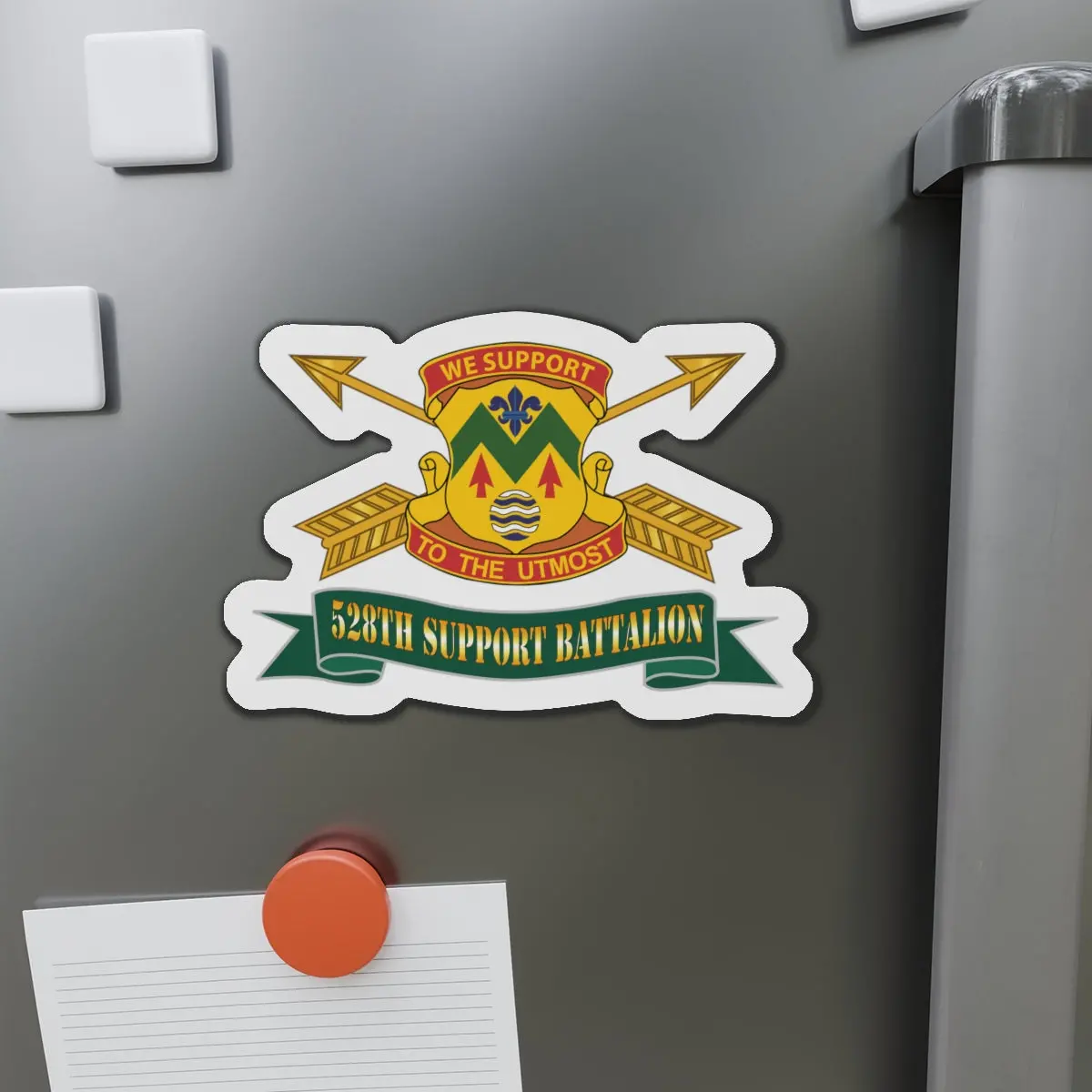 Die-Cut Magnets - Army - 528Th Support Battalion W Sf Br - Ribbon X 300 2