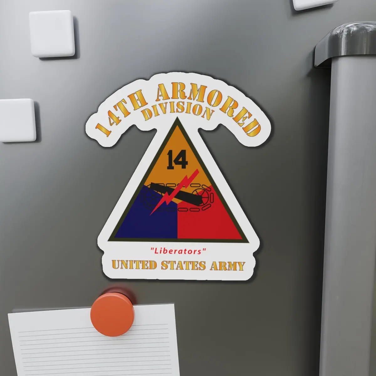 Die-Cut Magnets - Army - Ssi - 14Th Armored Division - Liberators - Us Army X 300 1