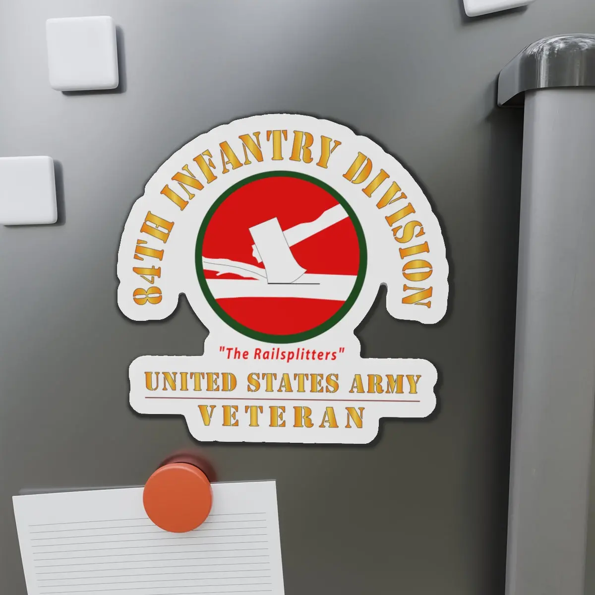 Die-Cut Magnets - Army - Ssi - 84Th Infantry Division - The Railsplitters - Us Army Veteran X 300 1