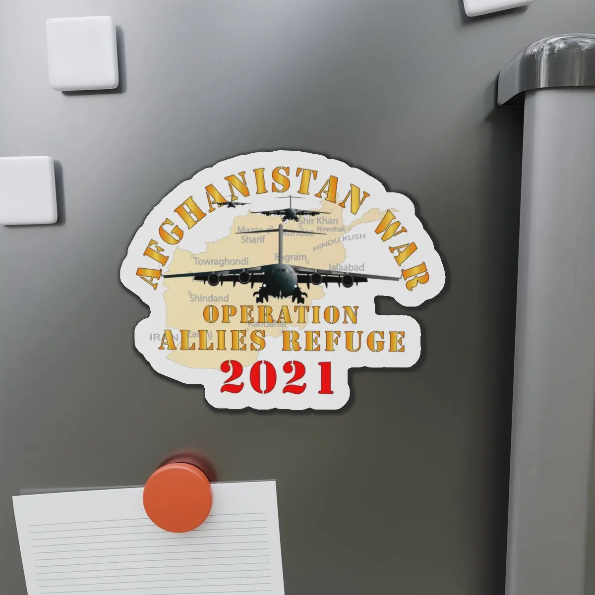 Die-Cut Magnets - Army - Afghanistan War   - Operation Allies Refuge - 2021 1