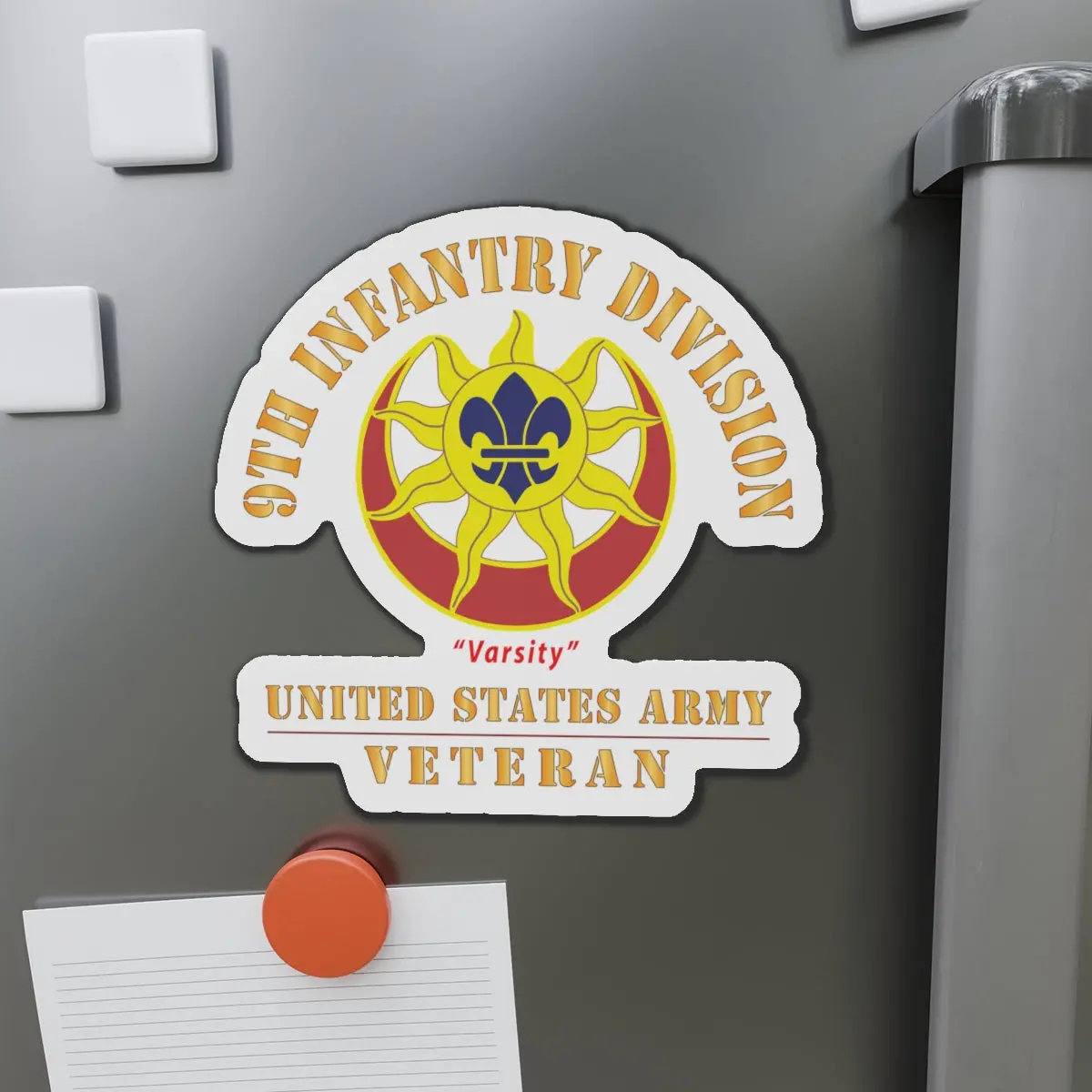 Die-Cut Magnets - Army - Dui - 9Th Infantry Division - Varsity - Us Army Veteran X 300 1