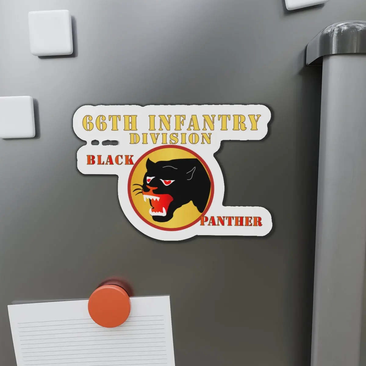 Die-Cut Magnets - Army - 66Th Infantry Div - Black Panther X 300 1