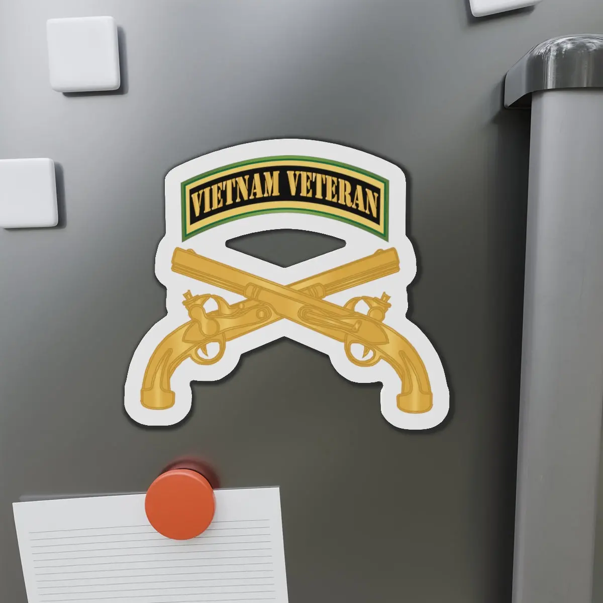 Die-Cut Magnets - Army - Vietnam Veteran Tab - Gold - Military Police W Br X 300 1