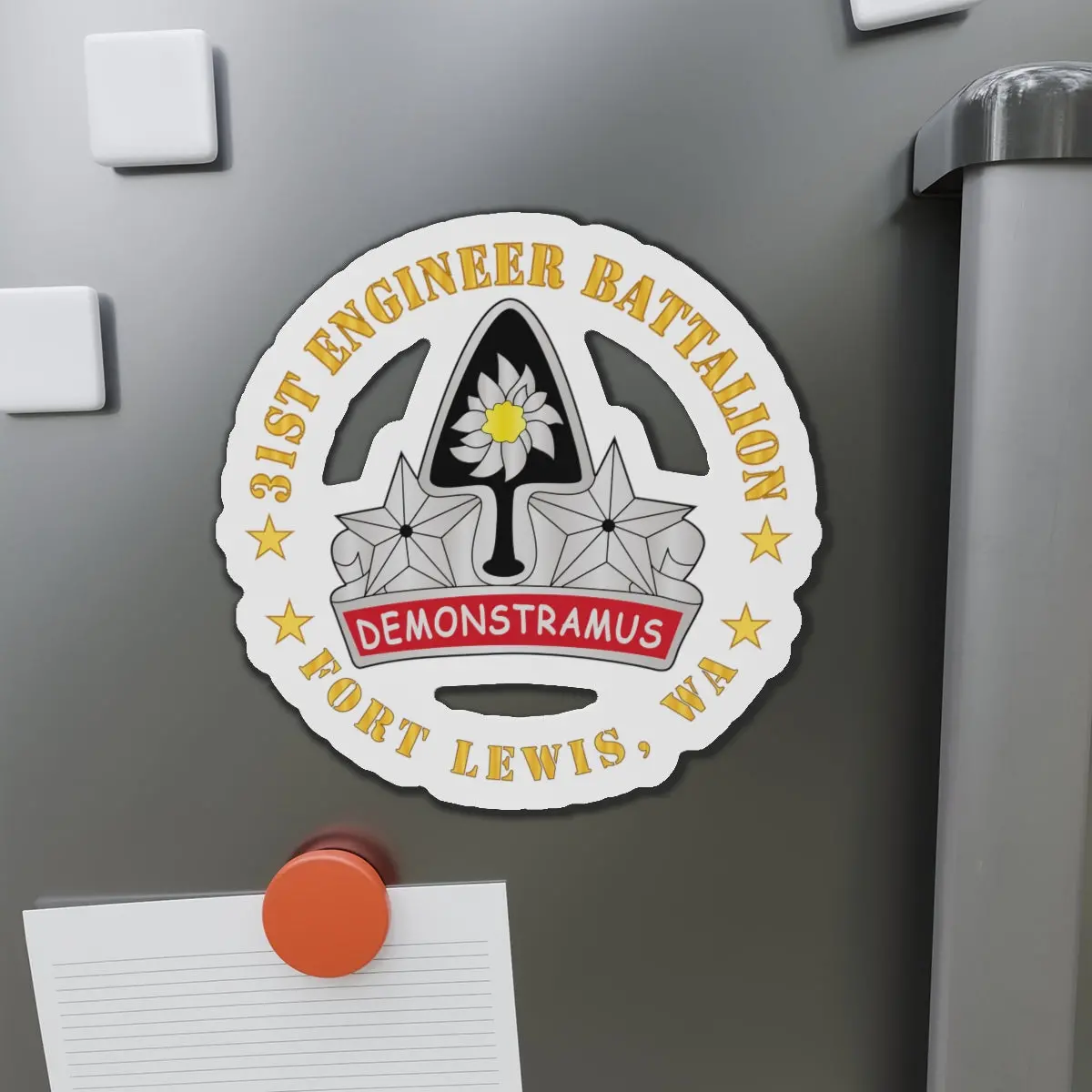 Die-Cut Magnets - Army - 31St Engineer Battalion - Fort Lewis, Wa 1