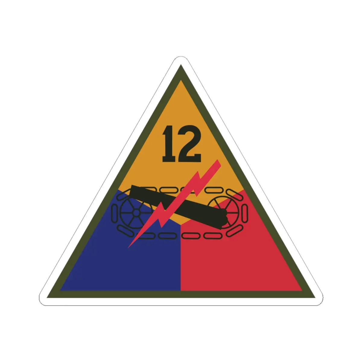 Kiss-Cut Stickers - Ssi - 12Th Armored Division X 300 1