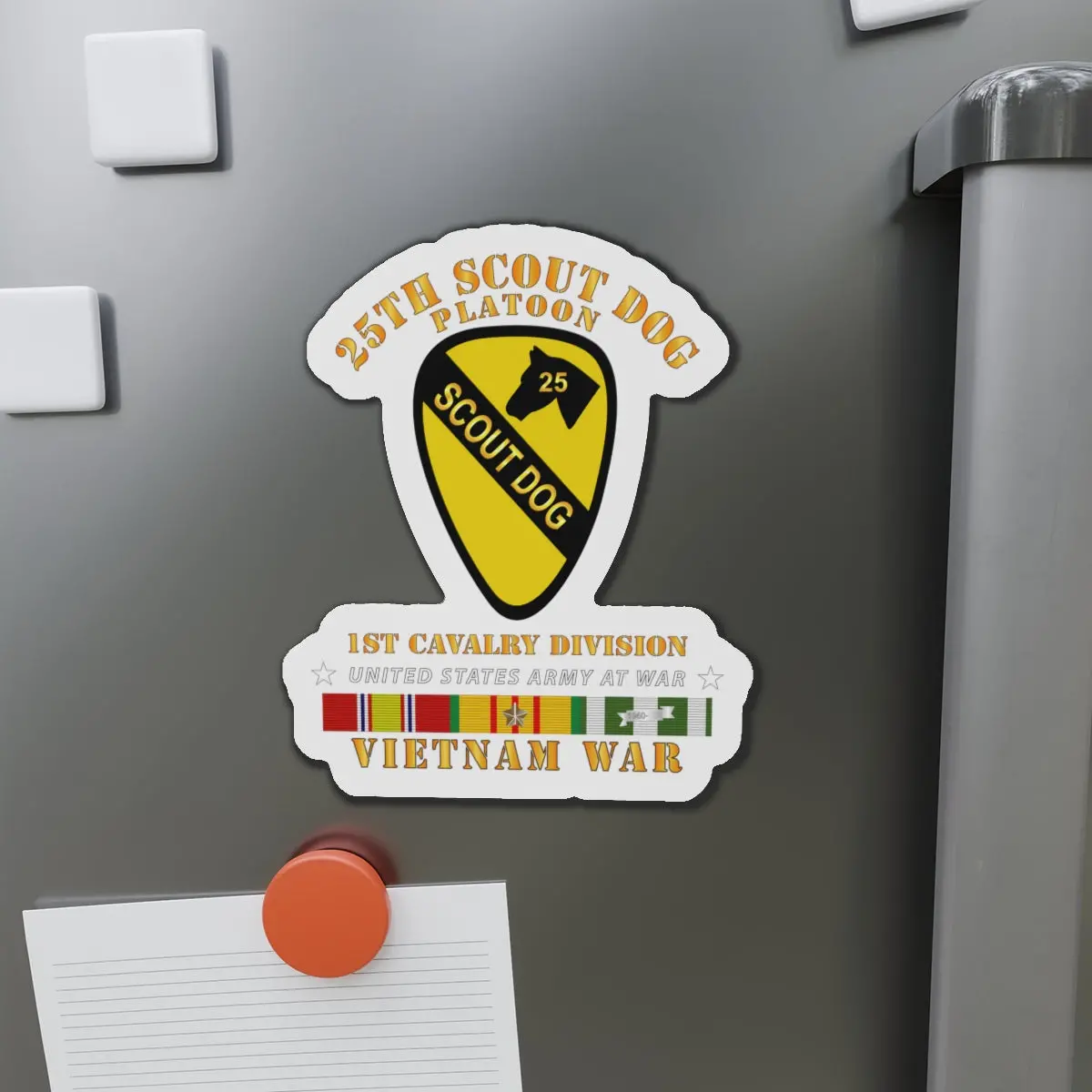 Die-Cut Magnets - 25Th Scout Dog Platoon 1St Cav Wo Txt 1