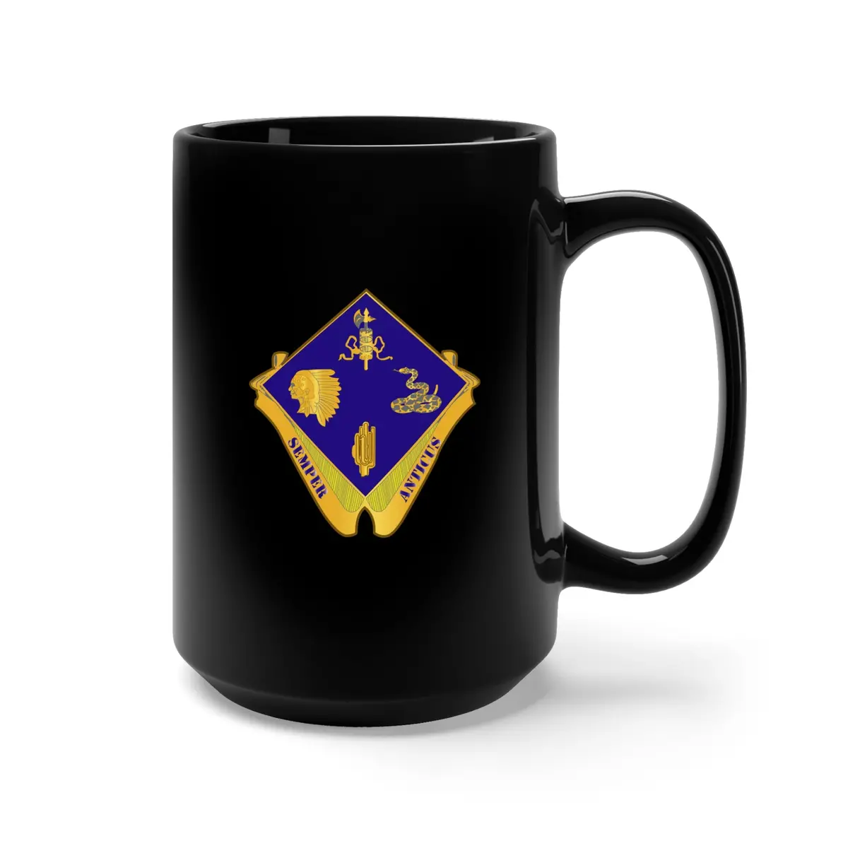 Black Mug 15Oz - Army - 45Th Infantry Division Wo Txt 2