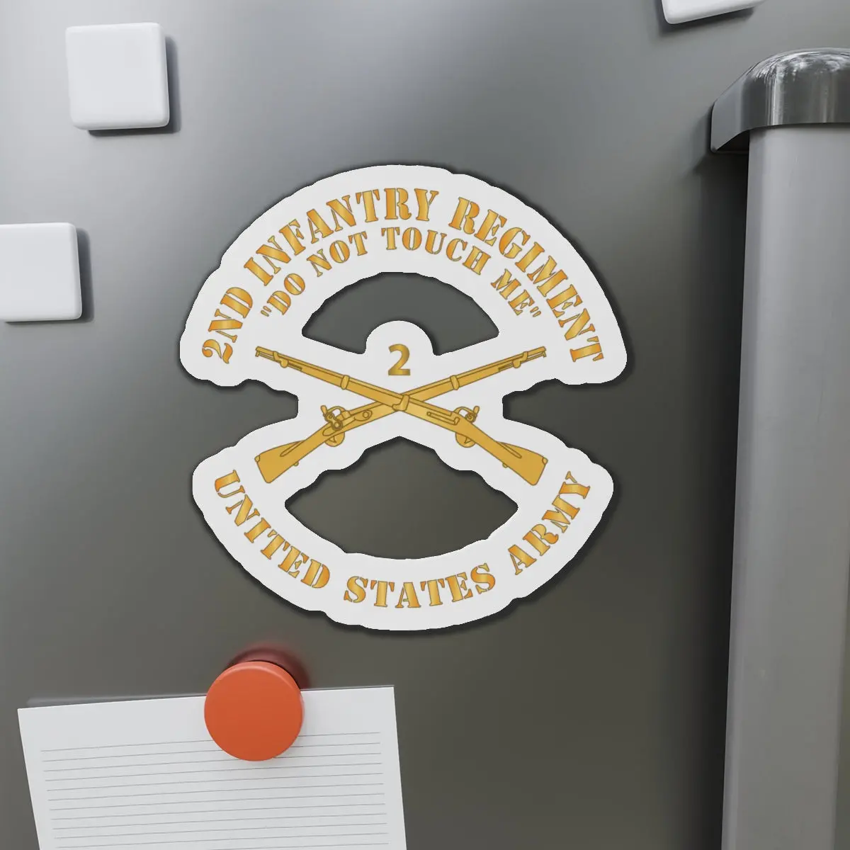 Die-Cut Magnets - Army - 2Nd  Infantry Regiment Branch - Do Not Touch Me - Us Army X 300 1