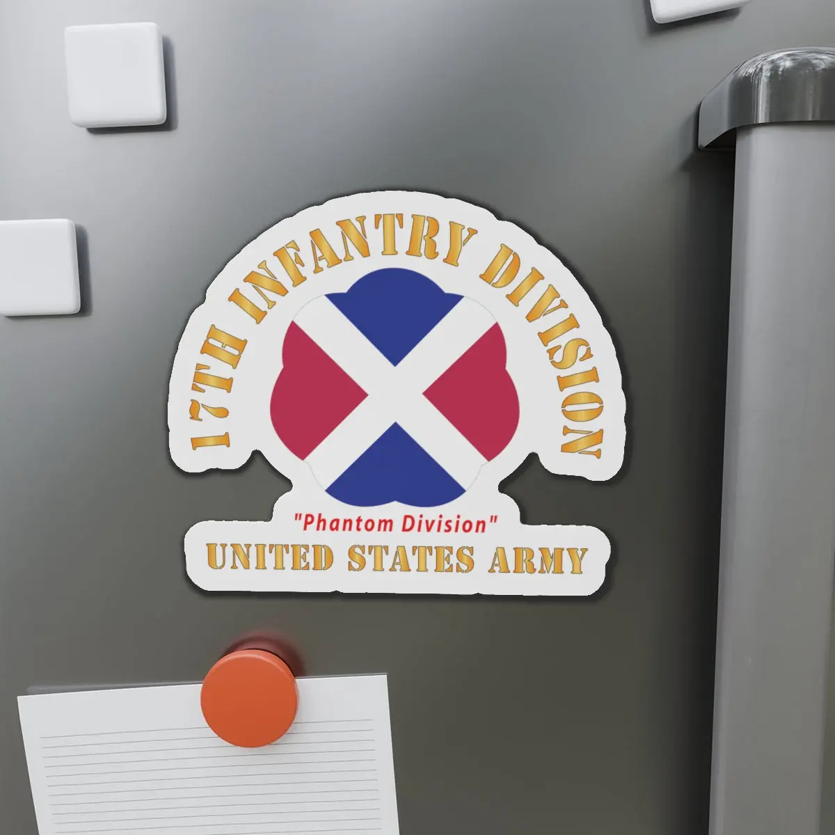 Die-Cut Magnets - Army - Ssi - 17Th Infantry Division  - Phantom Division - Us Army X 300 1