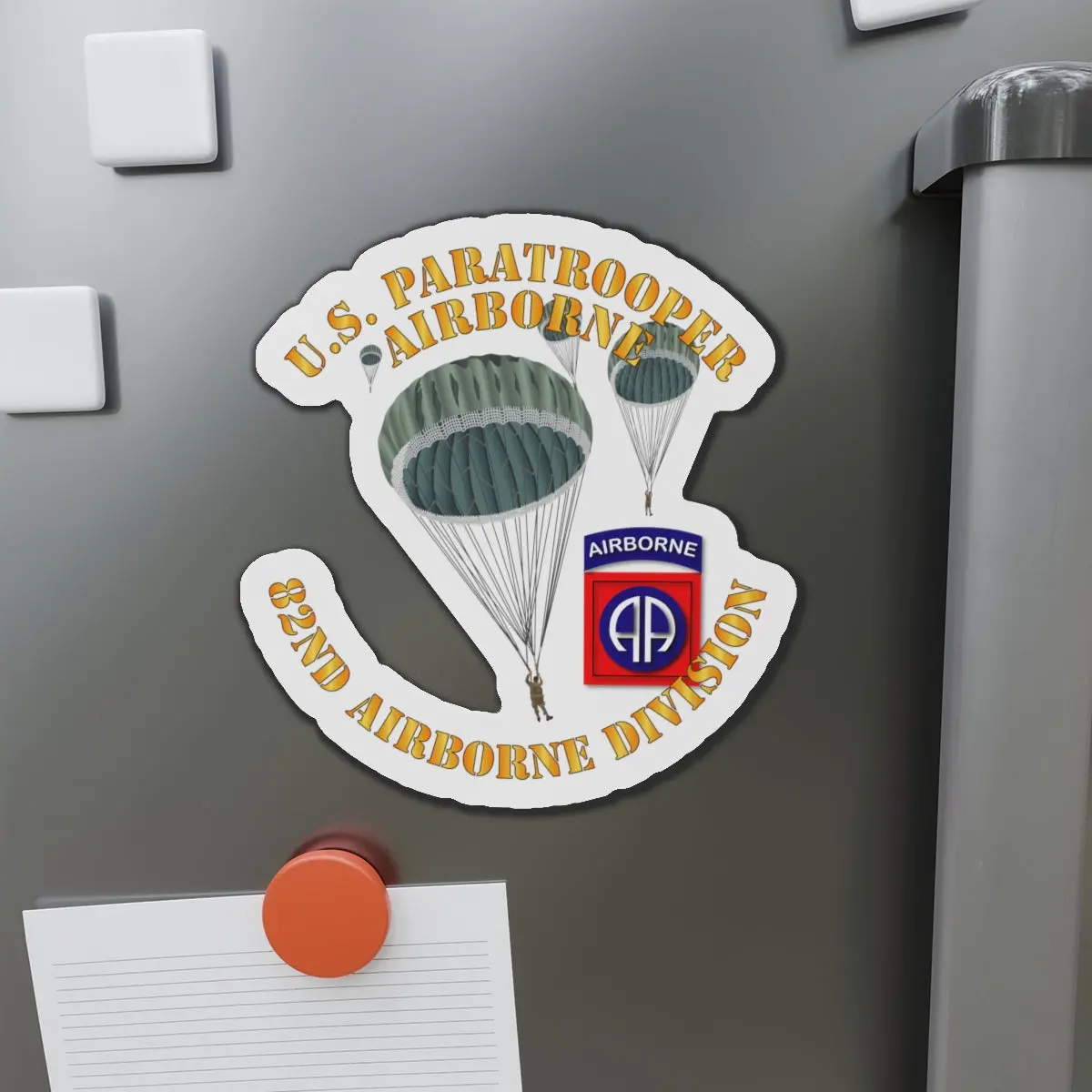 Die-Cut Magnets - Army - Us Paratrooper - 82Nd Wo Shadow 1