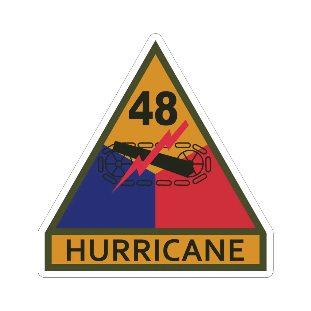 Kiss-Cut Stickers - Ssi - 48Th Armored Division W Name Tape X 300 1