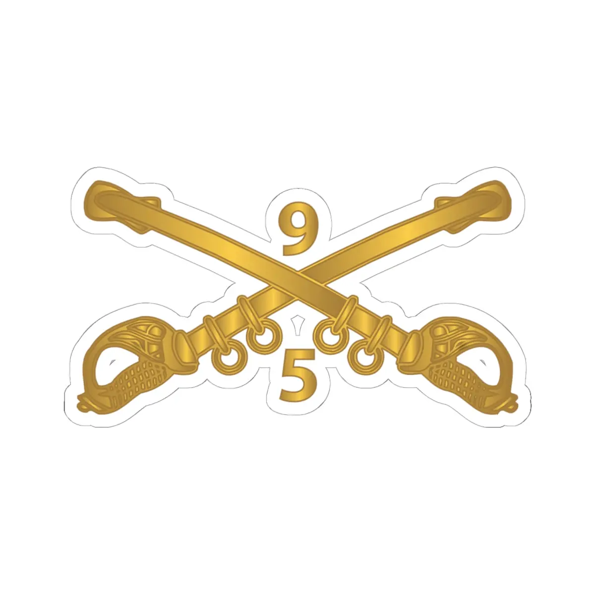 Kiss-Cut Stickers - Army - 5Th Squadron, 9Th Cavalry Branch Wo Txt 1