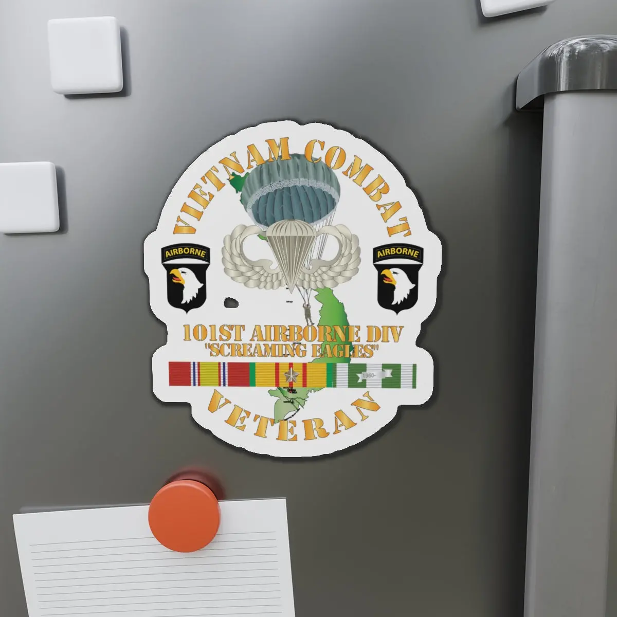 Die-Cut Magnets - Army - Vietnam Combat Veteran W 101St Airborne Div Ssi X 300 1