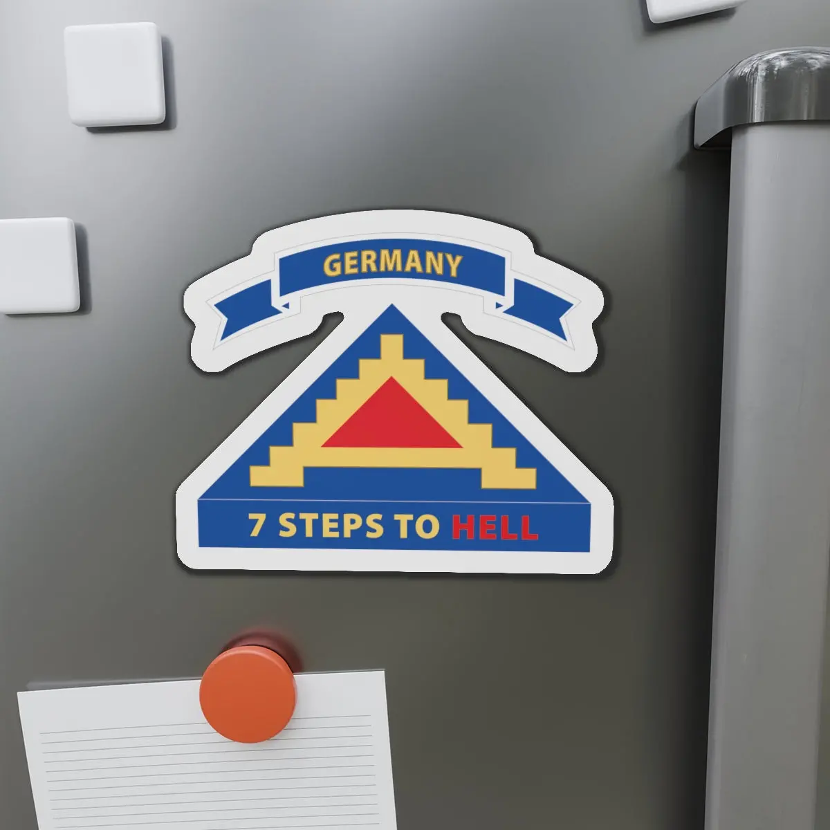 Die-Cut Magnets - 7Th United States Army  W 7 Steps Hell W Scroll X 300 1
