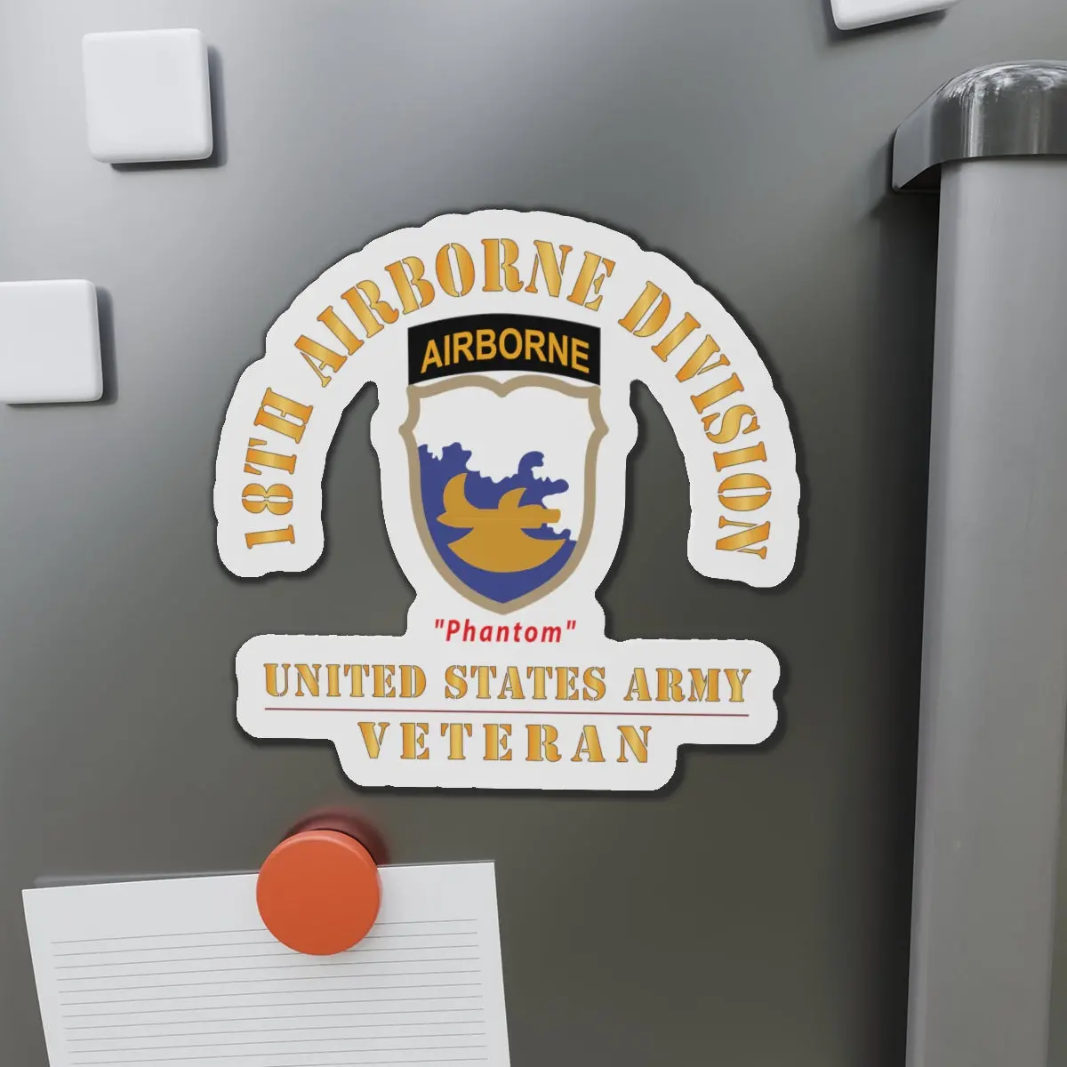 Die-Cut Magnets - Army - Ssi - 18Th Airborne Division - Phantom - Us Army Veteran X 300 1