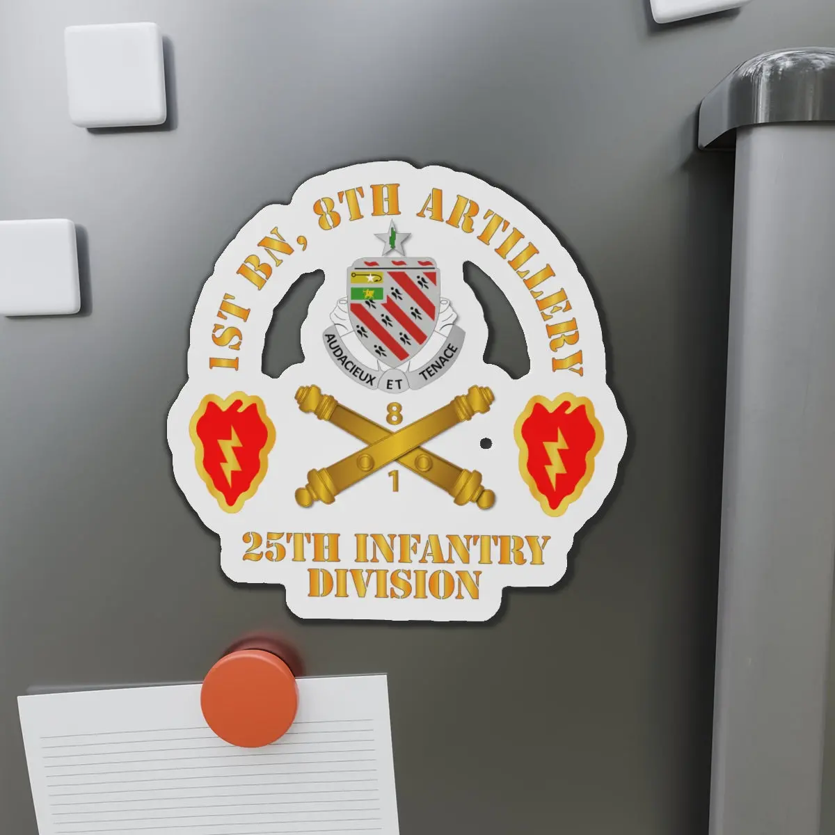 Die-Cut Magnets - Army - 1St Bn 8Th Artillery W 25Th Id Ssi 1