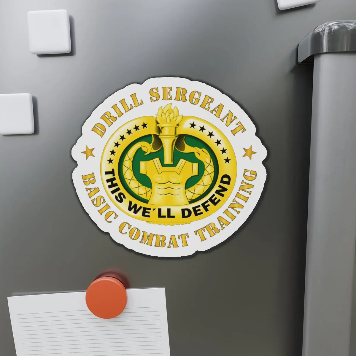 Die-Cut Magnets - Drill Sgt Badge - Basic Combat Training 1