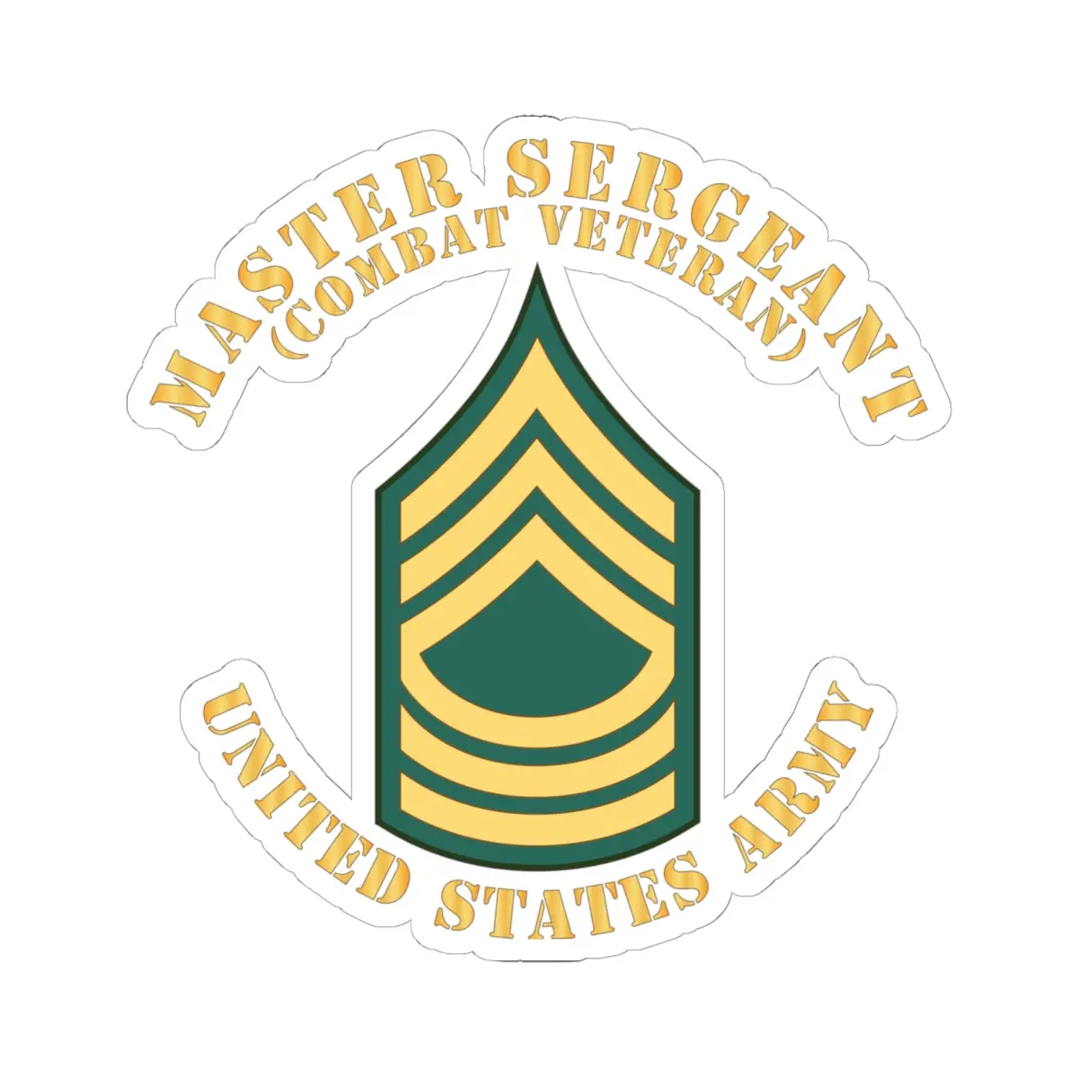 Kiss-Cut Stickers - Army - Master Sergeant - Msg - Combat Veteran - Flat X 300 1
