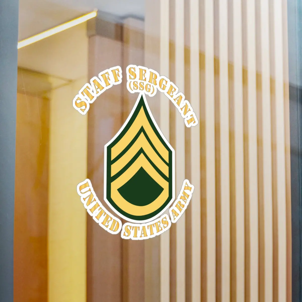 Kiss-Cut Vinyl Decals - Army - Staff Sergeant - Ssg - Flat X 300 1