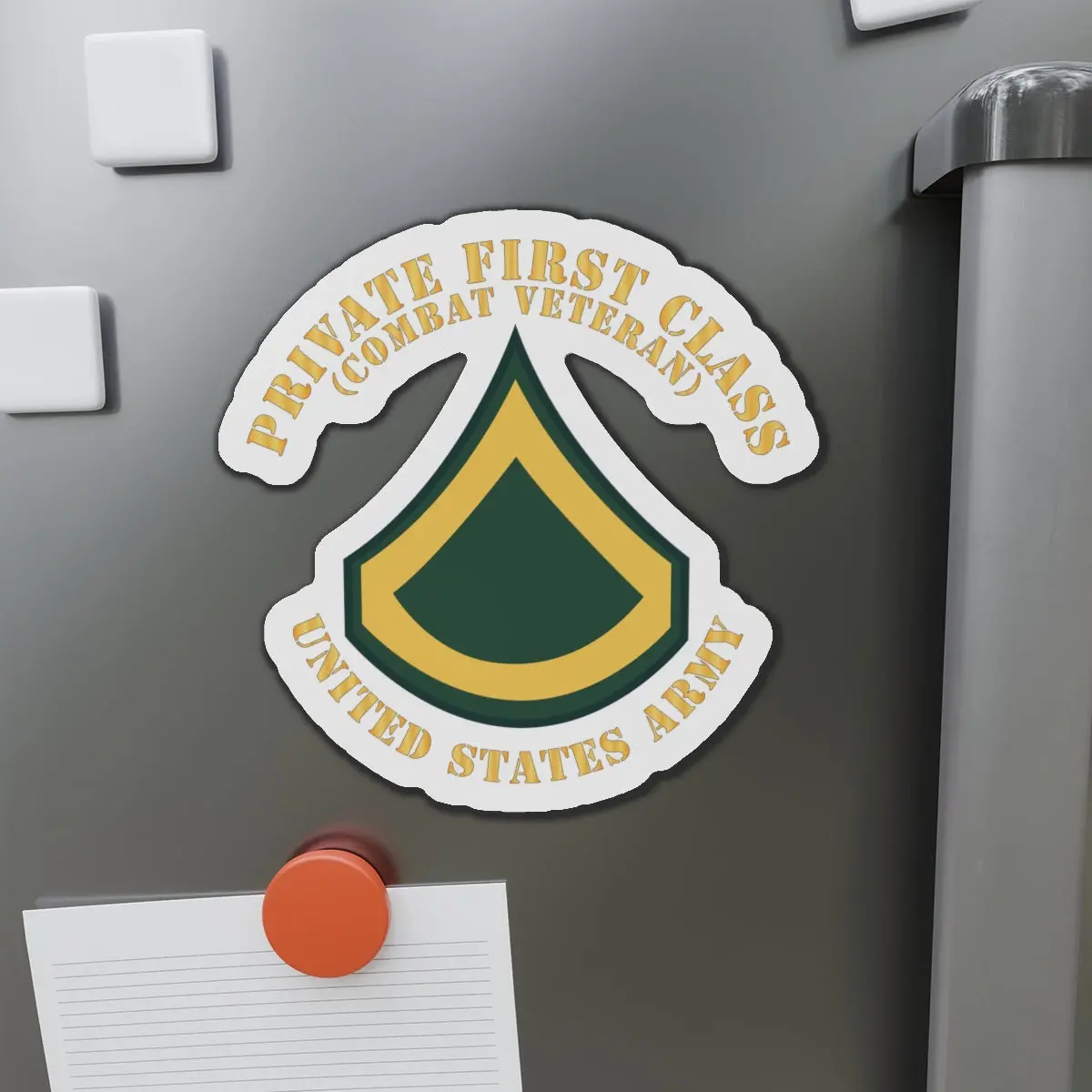 Die-Cut Magnets -Ssi -Army - Private First Class - Pfc - Combat Veteran - Flat X 300 1
