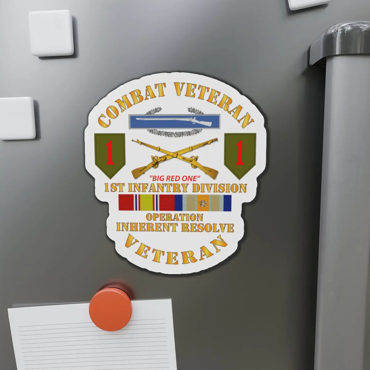 Die-Cut Magnets - Army - 1St Infantry Div - Opn Inherent Resolve (Oir) W Svc 2
