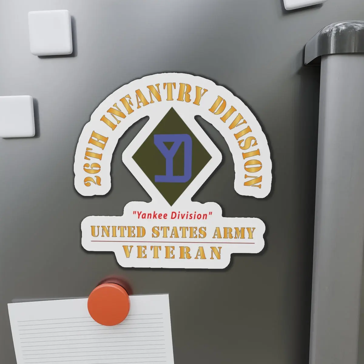 Die-Cut Magnets - Army - Ssi - 26Th Infantry Division - Yankee Division - Us Army Veteran X 300 1