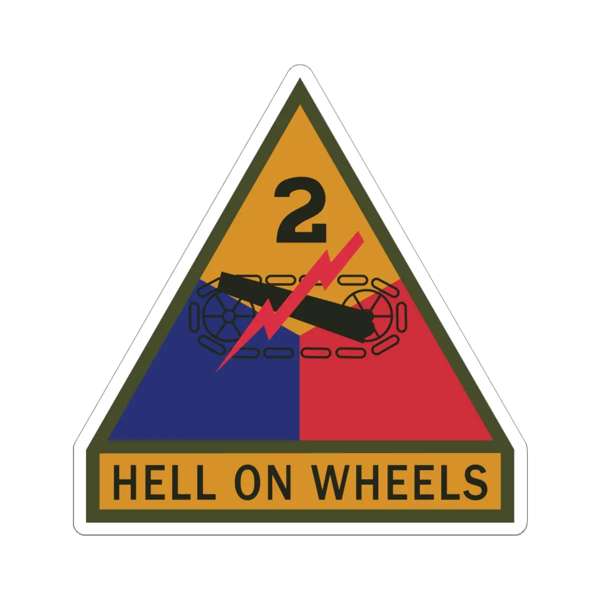Kiss-Cut Stickers - Ssi - 2Nd Armored Division W Name Tape 1