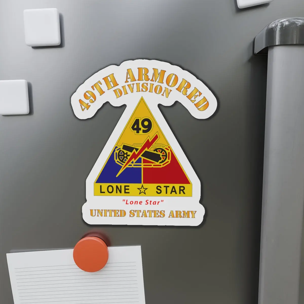 Die-Cut Magnets - Army - Dui - 49Th Armored Division - Lone Star - Us Army X 300 2