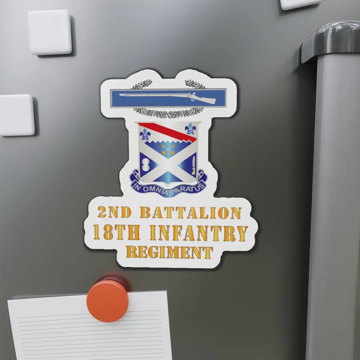 Die-Cut Magnets - Army - 2Nd Bn 18Th Inf W Dui - Cib 1