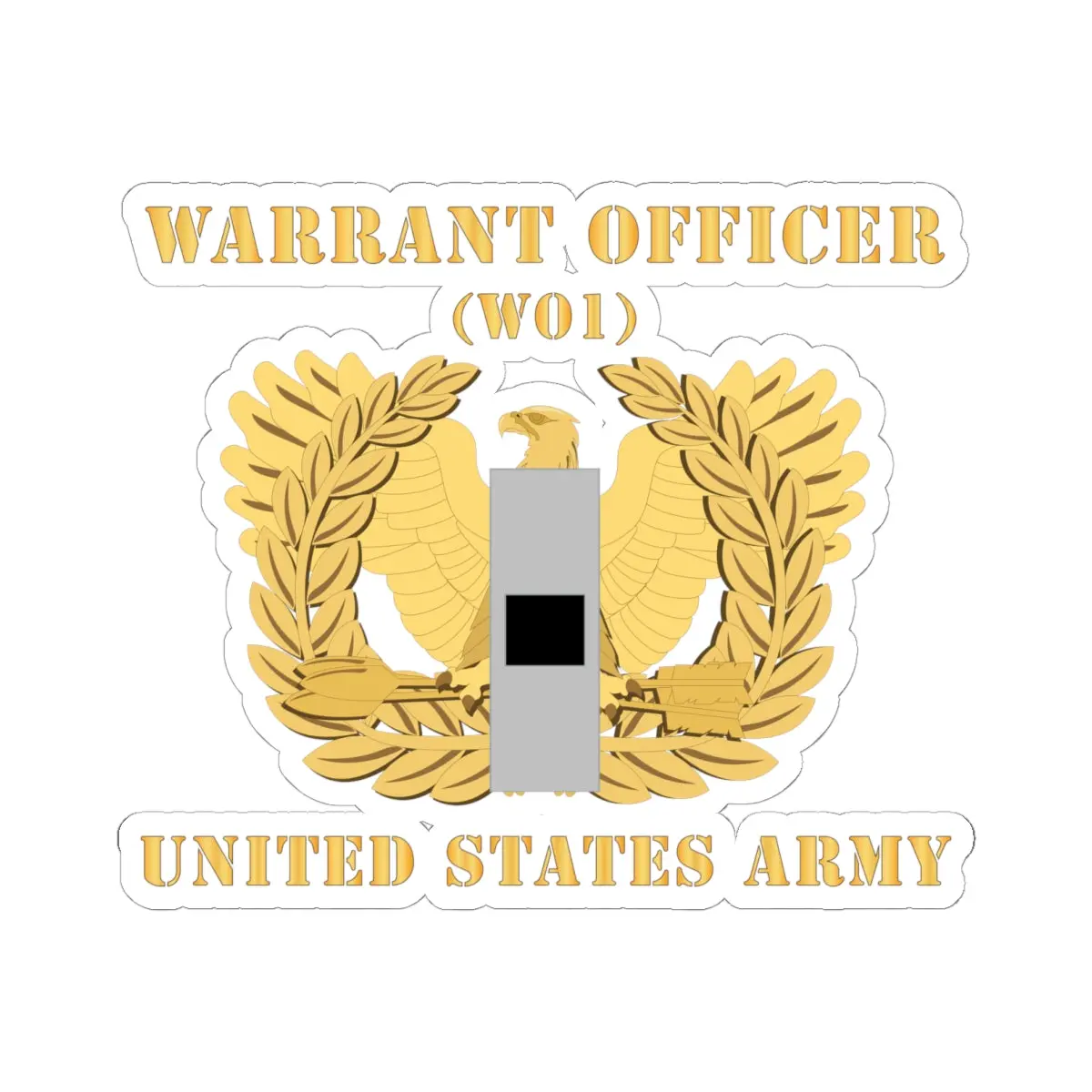 Kiss-Cut Stickers - Army - Warrant Officer - W01 - Flat - Eagle And Bar X 300 1