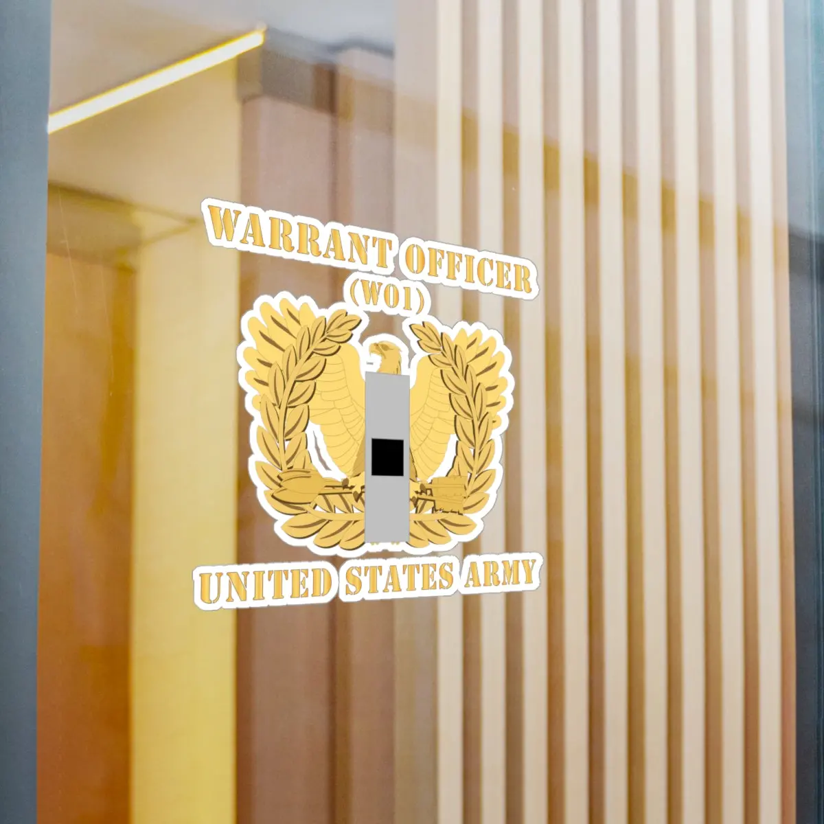 Kiss-Cut Vinyl Decals - Army - Warrant Officer - W01 - Flat - Eagle And Bar X 300 1