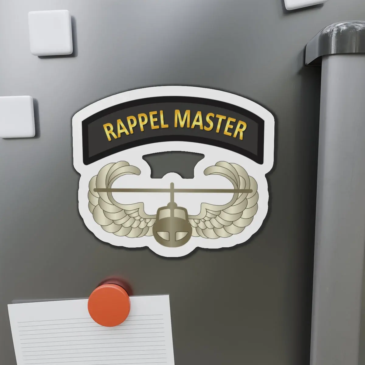 Die-Cut Magnets - Army - Rappel Master Tab With Air Assault Badge Wo Txt 2