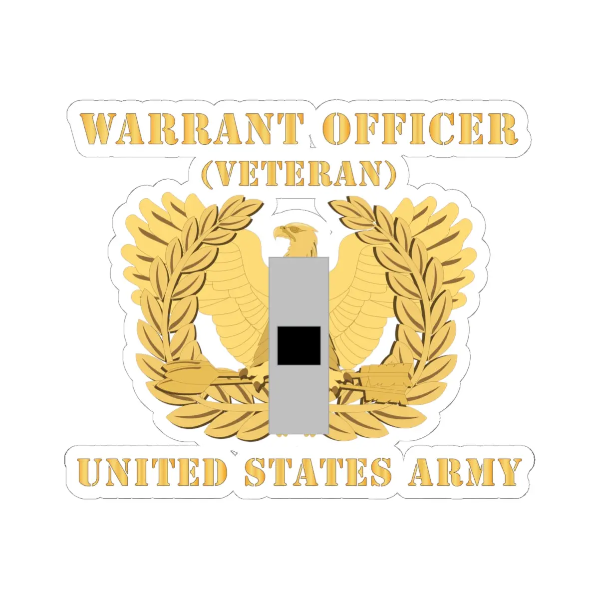 Kiss-Cut Stickers - Army - Warrant Officer - W01 - Veteran - Flat - Eagle And Bar X 300 1