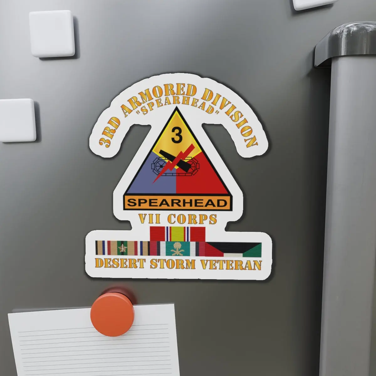 Die-Cut Magnets - 3Rd Armored Div - Vii Corps - Desert Storm Veteran 1